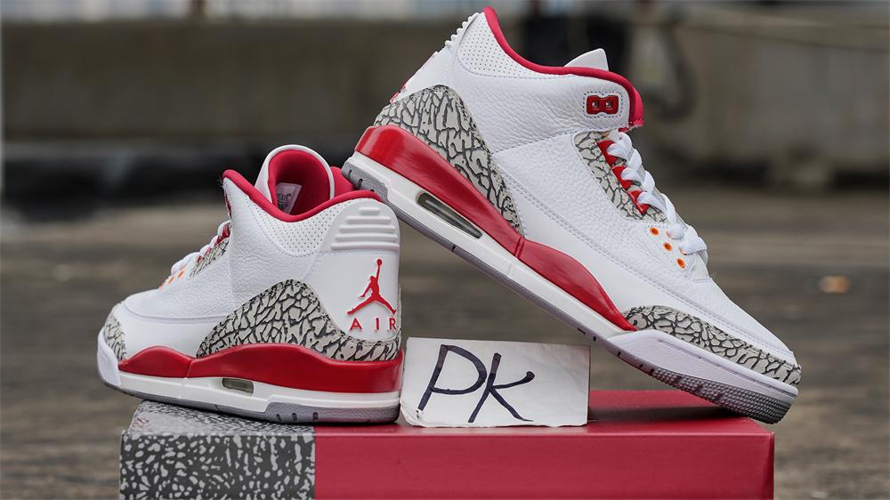 Pk God air jordan 3 retro Cardinal Red retail materials ready to ship